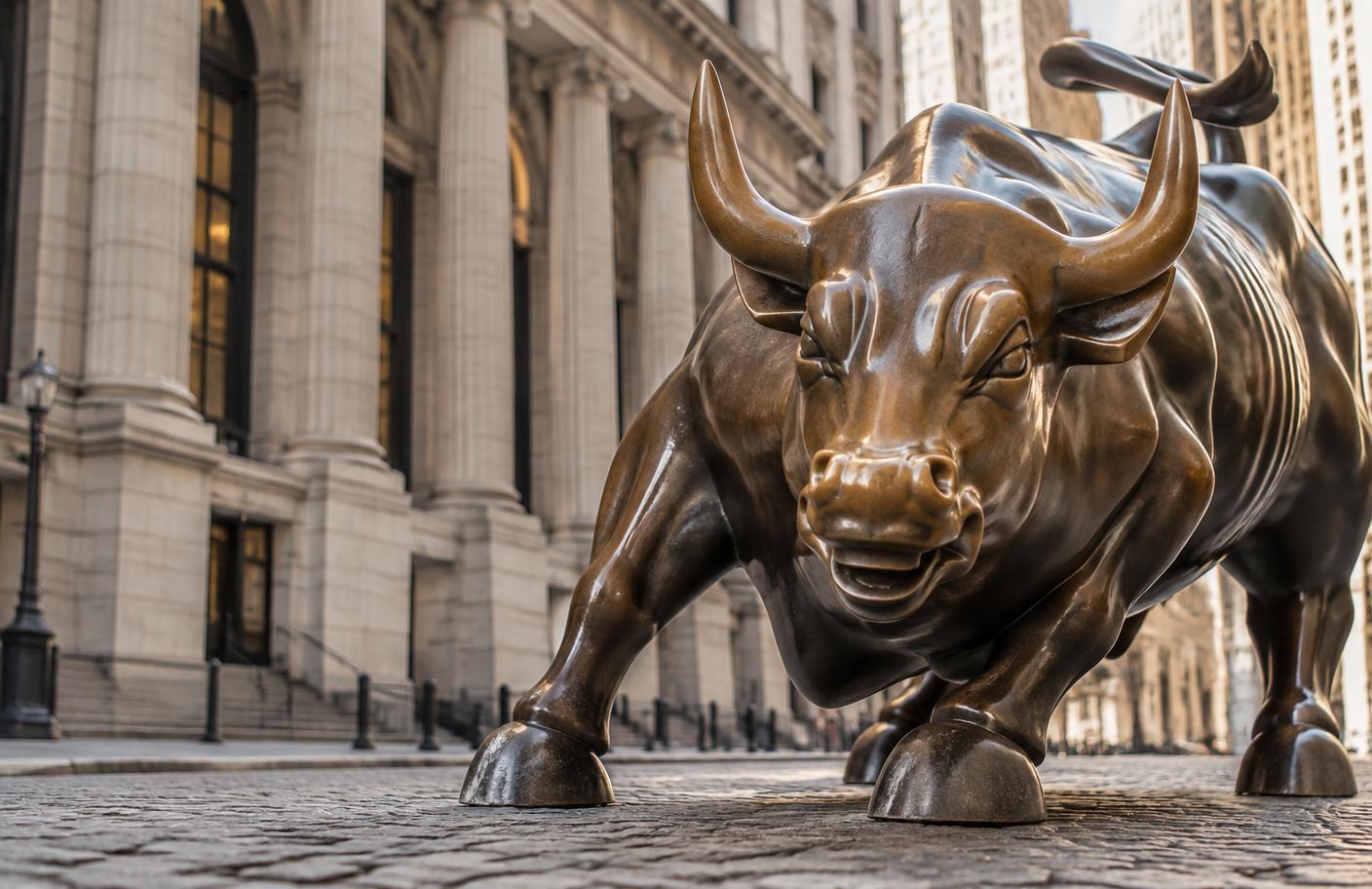 The Charging Bull sculpture in New York's financial district